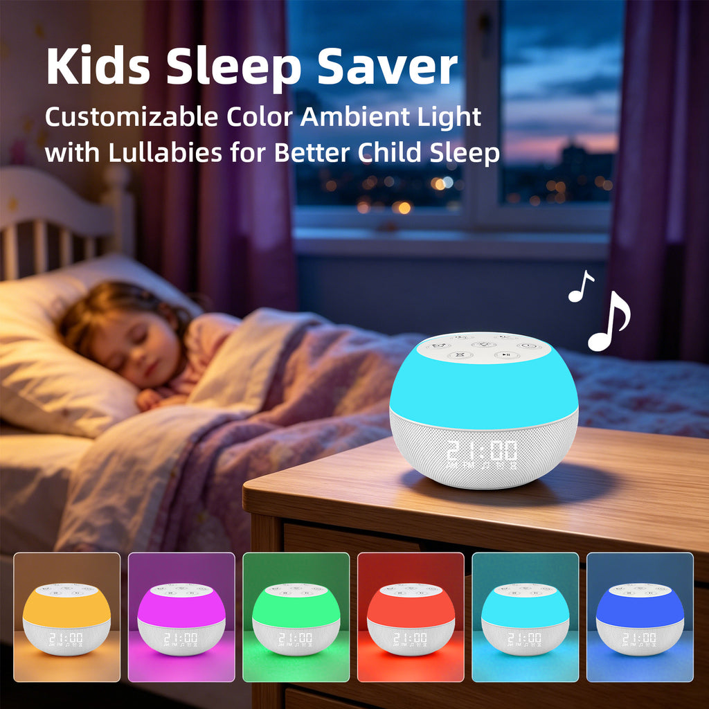 Source Factory sunrise wake-up alarm clock, white noise night light, multifunctional Bluetooth sleep bedside lamp, cross-border exclusive supply