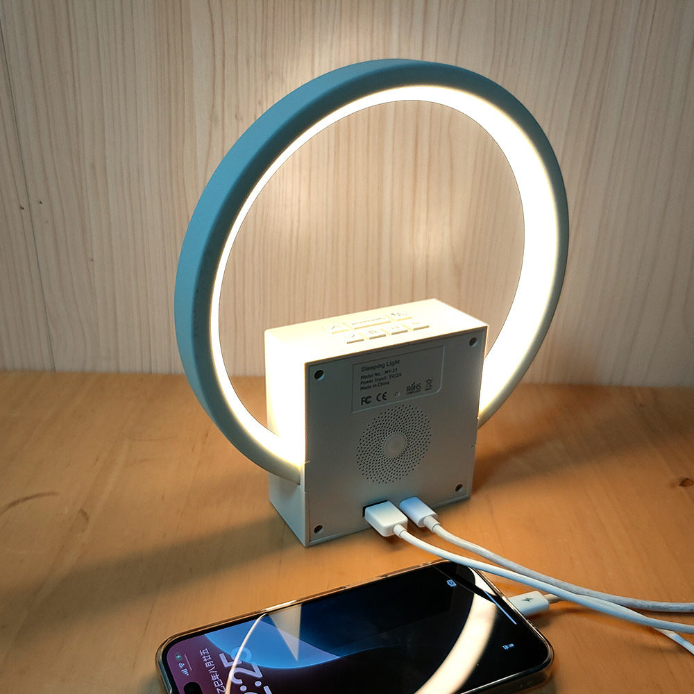 Cross-border new white noise sleep light simulates sunrise wake-up alarm clock light strip touch Bluetooth speaker night light